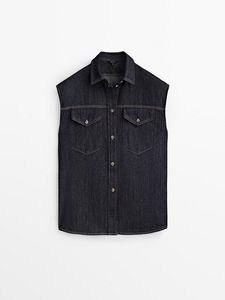 Sleeveless Denim Shirt offers at $99.9 in Massimo Dutti
