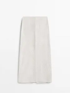Crackled Nappa Leather Skirt - Limited Edition offers at $499 in Massimo Dutti