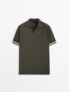 Contrast Short Sleeve Polo Sweater offers at $59.9 in Massimo Dutti