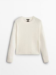 100% Cashmere Crew Neck Sweater offers at $199 in Massimo Dutti