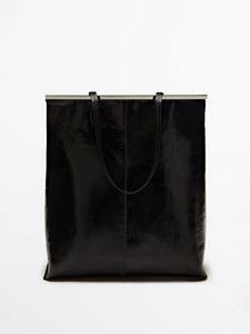 Leather Tote Bag - Limited Edition offers at $499 in Massimo Dutti
