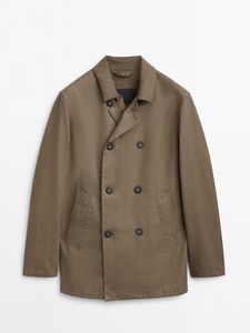 3-Layer Linen Blend Trench-Style Coat offers at $259 in Massimo Dutti