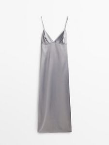 Satin Camisole Dress - Studio offers at $299 in Massimo Dutti