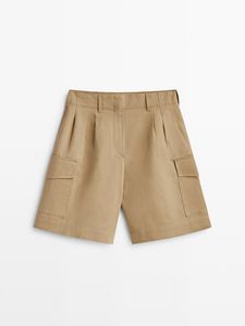 Cargo Bermuda Shorts In A Cotton And Linen Blend offers at $99.9 in Massimo Dutti