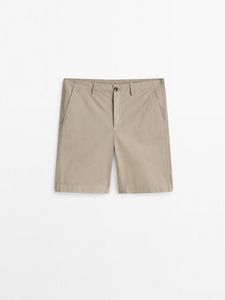 Cotton Micro-Twill Bermuda Shorts offers at $69.9 in Massimo Dutti