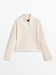 V-Neck Cotton Sweater offers at $129 in Massimo Dutti