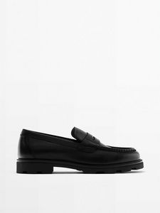 Nappa Leather Track Sole Loafers offers at $199 in Massimo Dutti