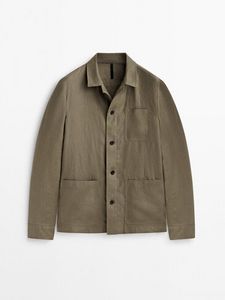 100% Linen Overshirt With Adjustable Waist offers at $259 in Massimo Dutti