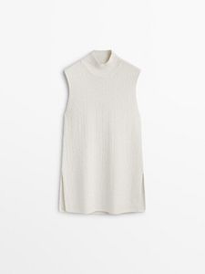 Mini Bouclé Waistcoat With Back Vent - Limited Edition offers at $169 in Massimo Dutti