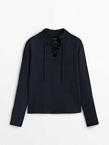 Mock Turtleneck Sweater With Criss-Cross Straps offers at $129 in Massimo Dutti