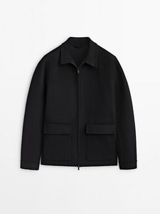 Wool Jacket With Zip - Limited Edition offers at $329 in Massimo Dutti