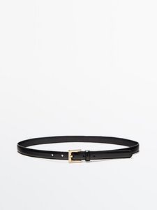 Leather Belt With Square Buckle offers at $49.9 in Massimo Dutti