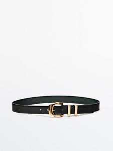 Leather Belt With Double Loop offers at $99.9 in Massimo Dutti
