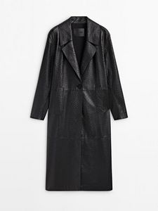 Embossed Nappa Leather Coat - Limited Edition offers at $899 in Massimo Dutti