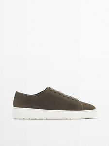 Soft Split Suede Trainers offers at $119 in Massimo Dutti