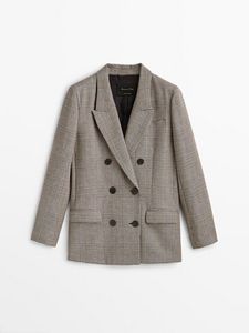 Double-Breasted Check Blazer offers at $259 in Massimo Dutti