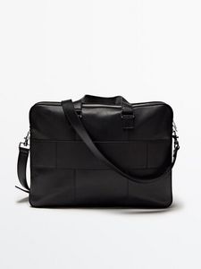 Black Leather Briefcase offers at $299 in Massimo Dutti