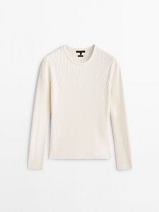 Crew Neck Ribbed Sweater offers at $99.9 in Massimo Dutti