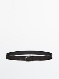 Leather Belt With Double Holes offers at $69.9 in Massimo Dutti