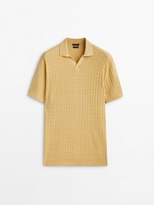 Cable-Knit Polo Sweater offers at $59.9 in Massimo Dutti