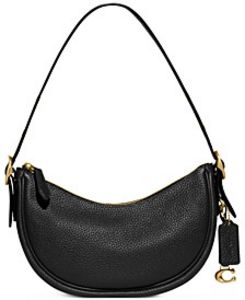 Soft Pebble Leather Luna Shoulder Bag with C Dangle Charm offers at $295 in Macy's