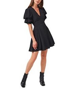 Women's Short Puff Sleeve Tiered Short Dress offers at $89 in Macy's