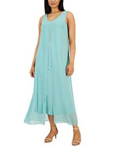 Women's Chiffon Necklace Maxi Dress, Created at Macy's offers at $69.5 in Macy's