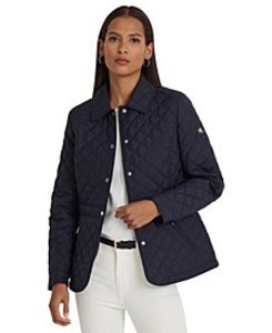 Women's Quilted Peplum Coat, Created for Macy's offers at $135 in Macy's