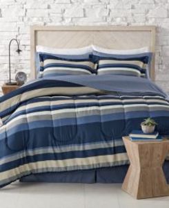 Austin Stripe/Solid Reversible 8 Pc. Comforter Set, Created for Macy's offers at $39.99 in Macy's