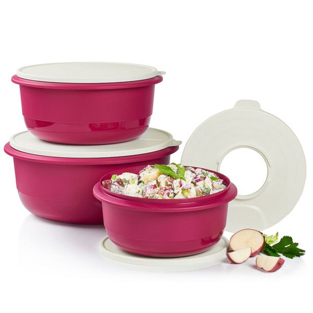 Ultimate Mixing Bowls (Set of 3) w Splash Guard offers at $55 in Tupperware