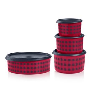 Holiday Buffalo Plaid Collection (Red) offers at $45 in Tupperware