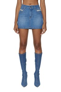Denim mini skirt with inserts offers at $157 in Diesel