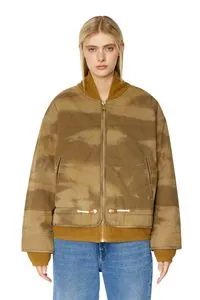 Padded camo bomber jacket offers at $346 in Diesel