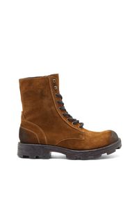 Combat boots in oiled suede offers at $175 in Diesel