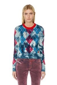 Argyle jumper with tie-dye offers at $137 in Diesel