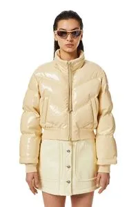 Quilted-vinyl down bomber jacket offers at $346 in Diesel