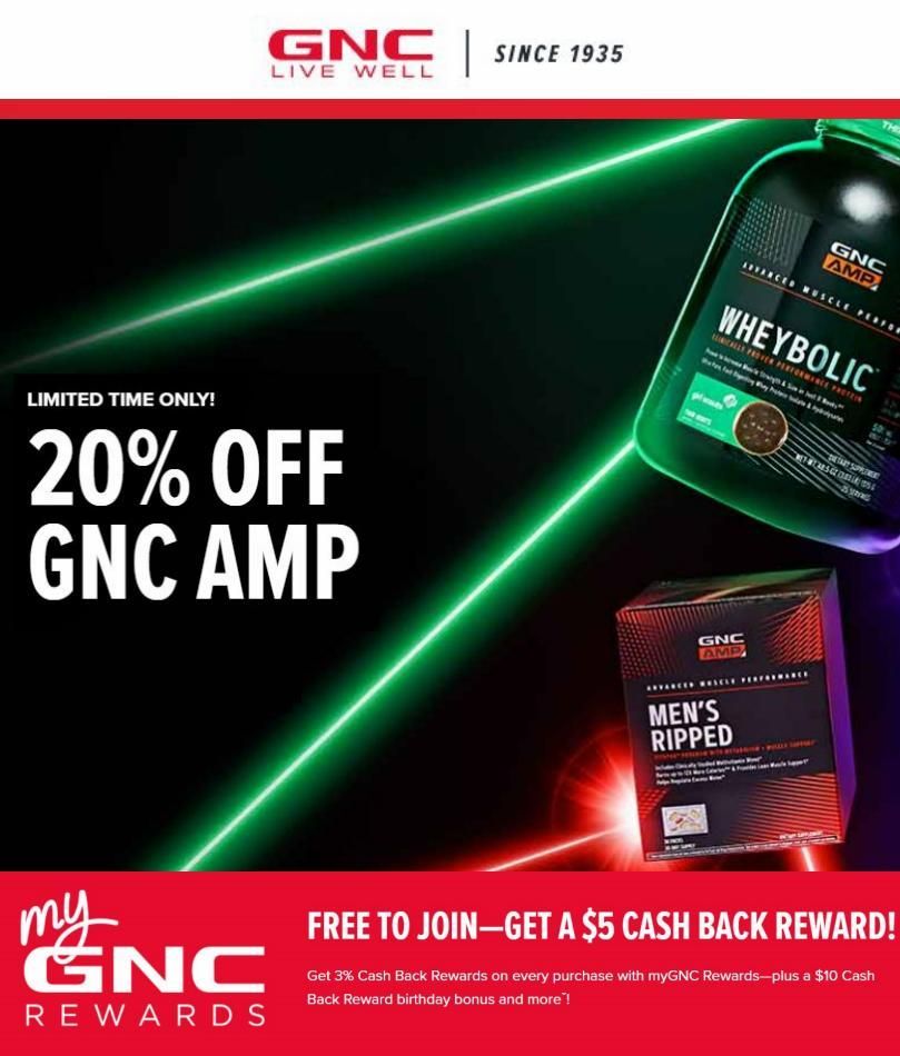 Producto offers in GNC