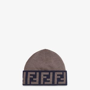 Brown wool hat offers at $320 in Fendi