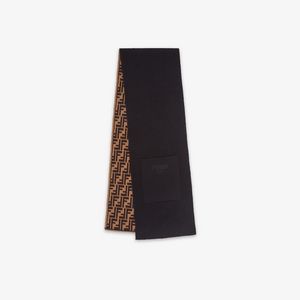 Reversible junior scarf in black and tobacco knit offers at $490 in 