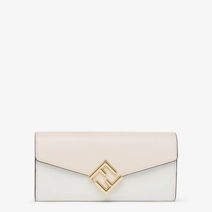 Two-tone white and camellia leather wallet offers at $750 in 