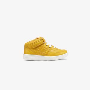 Yellow nylon mid-top sneakers offers at $650 in Fendi