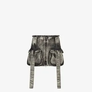 Black denim skirt offers at $1700 in Fendi