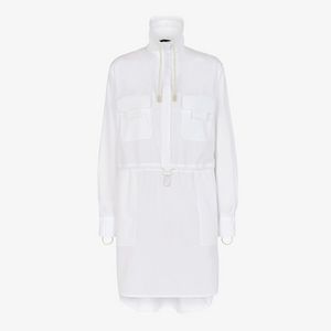 White cotton dress offers at $1950 in Fendi