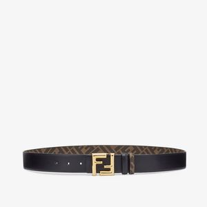 Black leather belt offers at $550 in Fendi