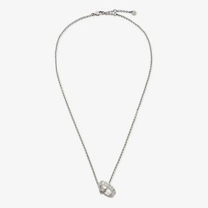 Silver-colored necklace offers at $450 in Fendi