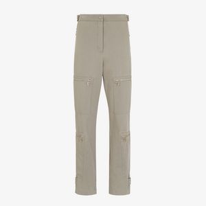 Dove gray drill pants offers at $1690 in Fendi