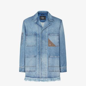 Blue denim jacket offers at $1950 in Fendi