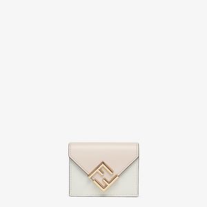 Two-tone white and camellia leather wallet offers at $550 in 