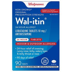 Wal-itin Loratadine Antihistamine Tablets, Non-Drowsey 24 Hour Allergy Relief offers at $24.99 in Walgreens