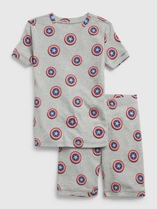 GapKids &#124 Marvel 100% Organic Cotton Captain America PJ Set offers at $29.99 in Gap Kids